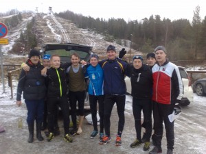 Kilpailijat maaliin tulon jälkeen